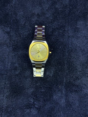Bestwin Silver & Gold Dial Date Watch