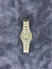 Patek Philippe-Inspired Silver Chain Watch – Blue Dial & Date Edition