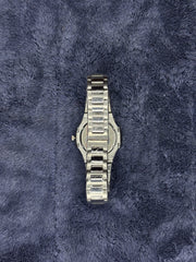 Patek Philippe-Inspired Silver Chain Watch – Light Blue Dial & Date Edition