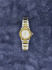 Bestwin Silver & White Dial Date Watch